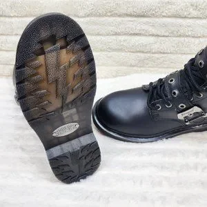 Demonia | Shoes | Goth Combat Biker Boots Black Matte  display picture 1